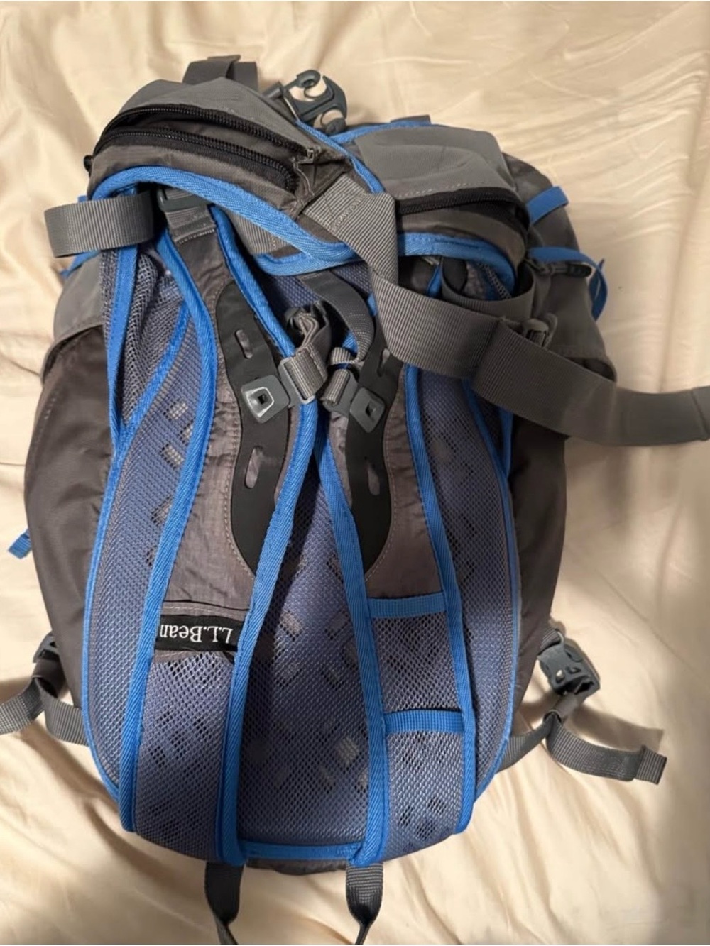 L.L. Bean Gray and Blue Men's Hiking Backpack